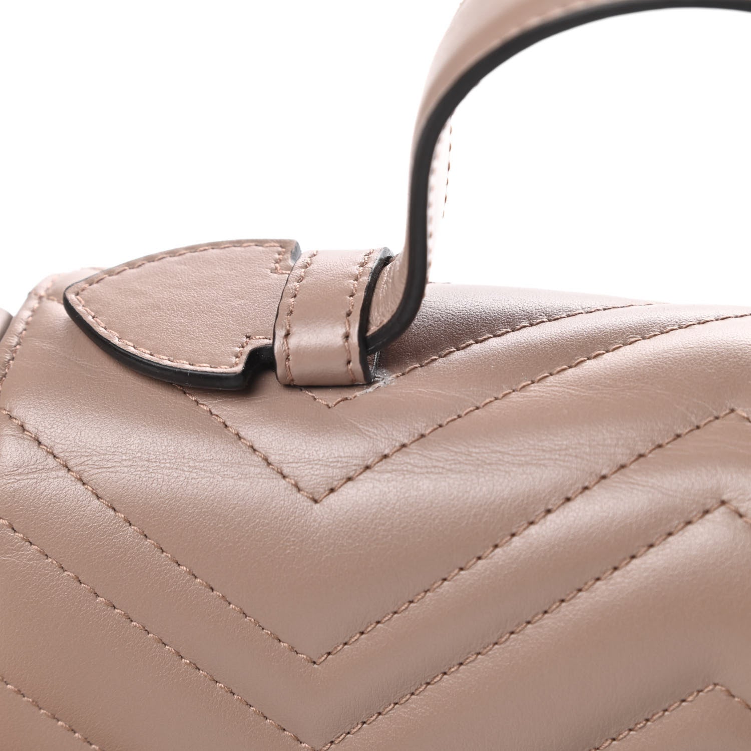 Gucci Calfskin Matelasse Small GG Marmont Top Handle Shoulder Bag Porcelain Rose 15 of 16