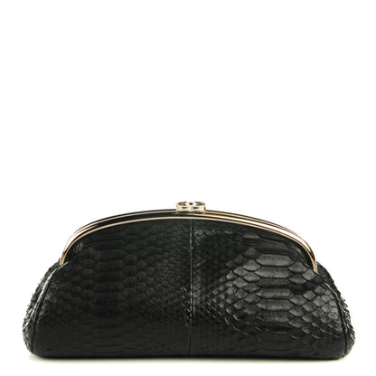 Chanel Python Timeless Clutch Black 1 of 7