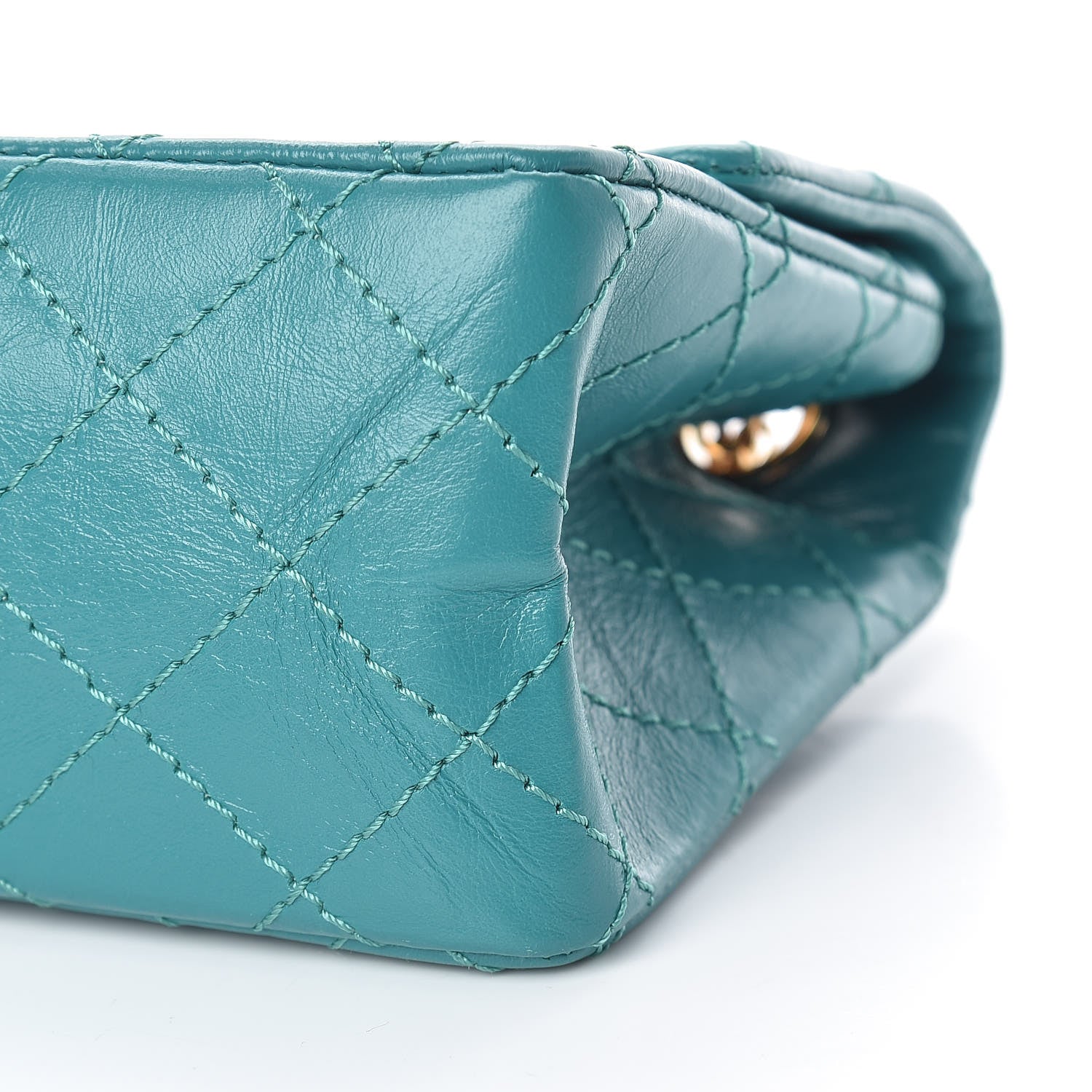 Chanel Aged Calfskin Quilted 2.55 Reissue Mini Flap Green 10 of 12