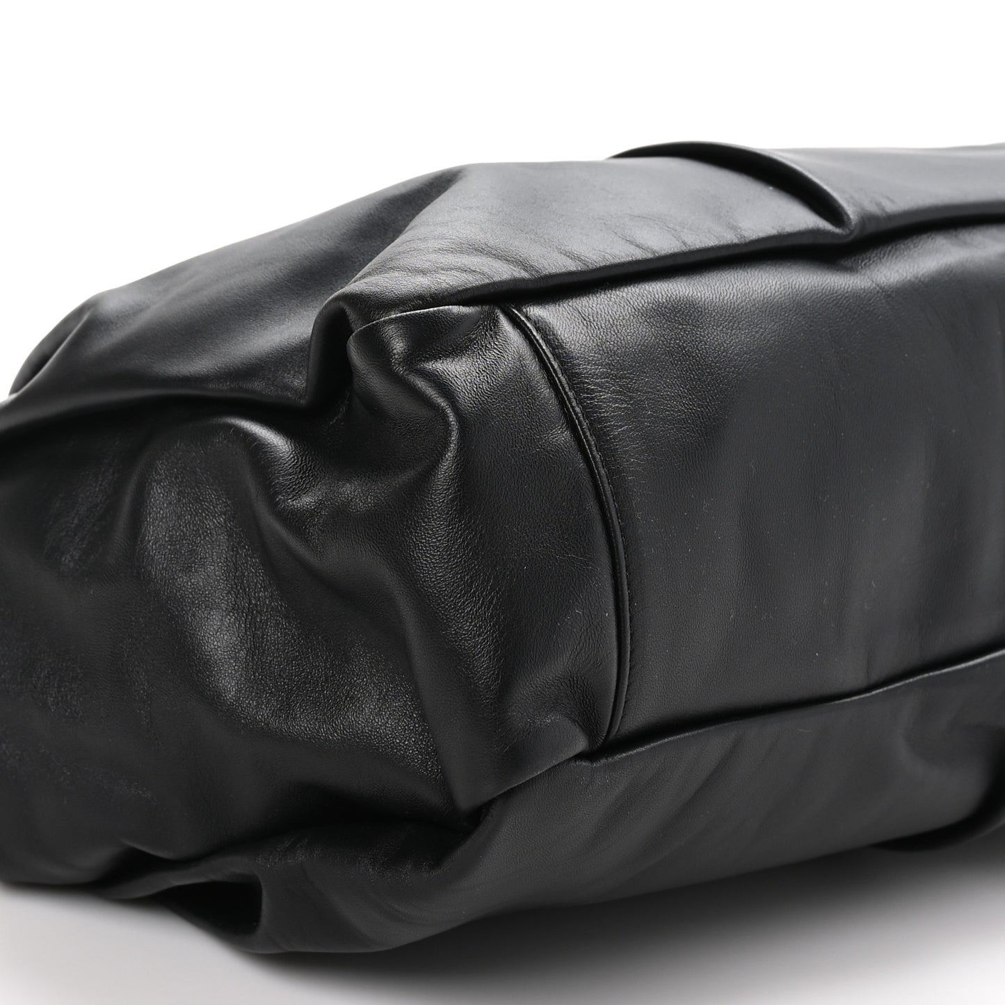Lambskin Wave Frame Clutch Black
