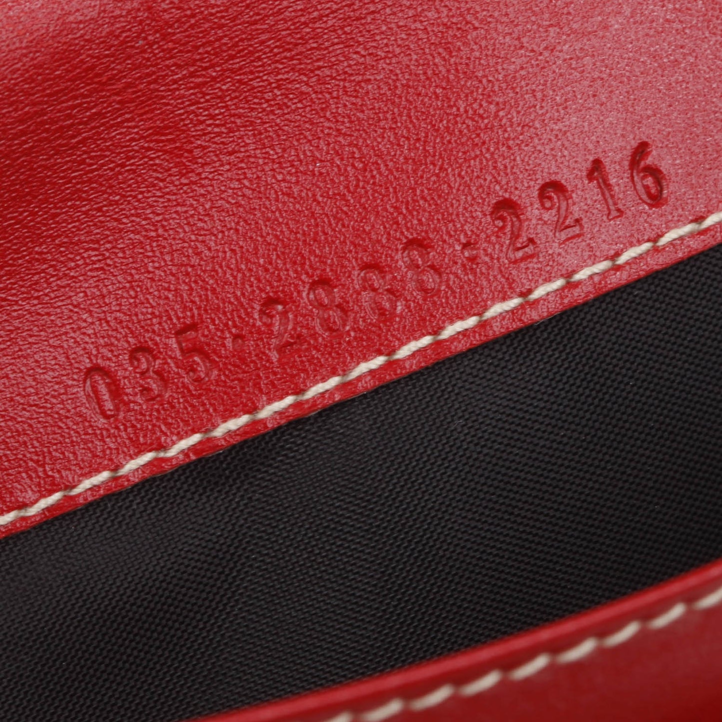 Leather Continental Wallet Red