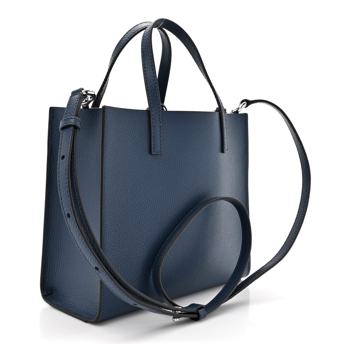 Calfskin Mini Grind Tote Bag Azure Blue