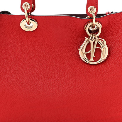 Christian Dior Calfskin Medium Diorissimo Bag Red 8 of 13