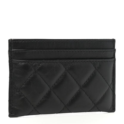 Chanel Aged Calfskin Quilted Reissue Card Holder Black 3 of 8