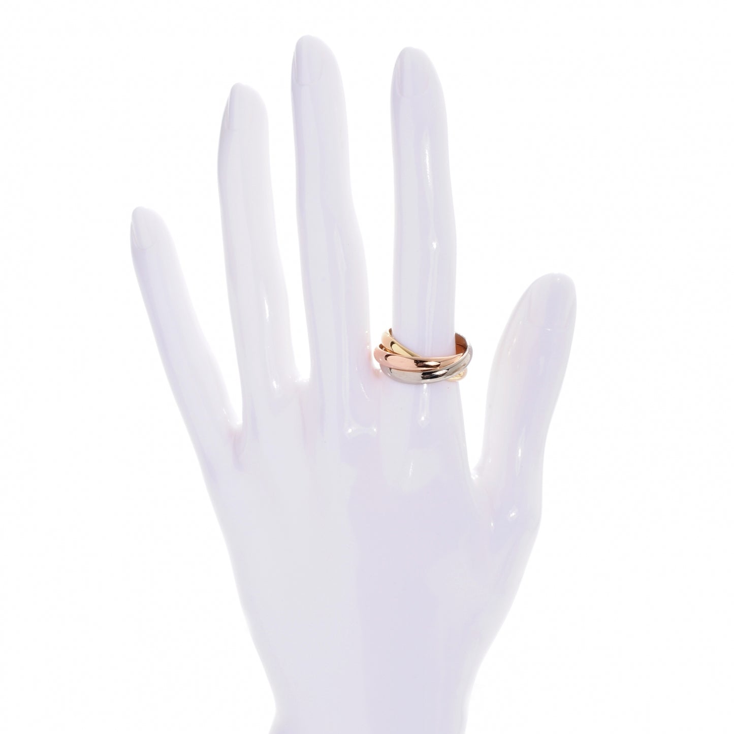 18k Pink Yellow White Gold Trinity Ring 54 7