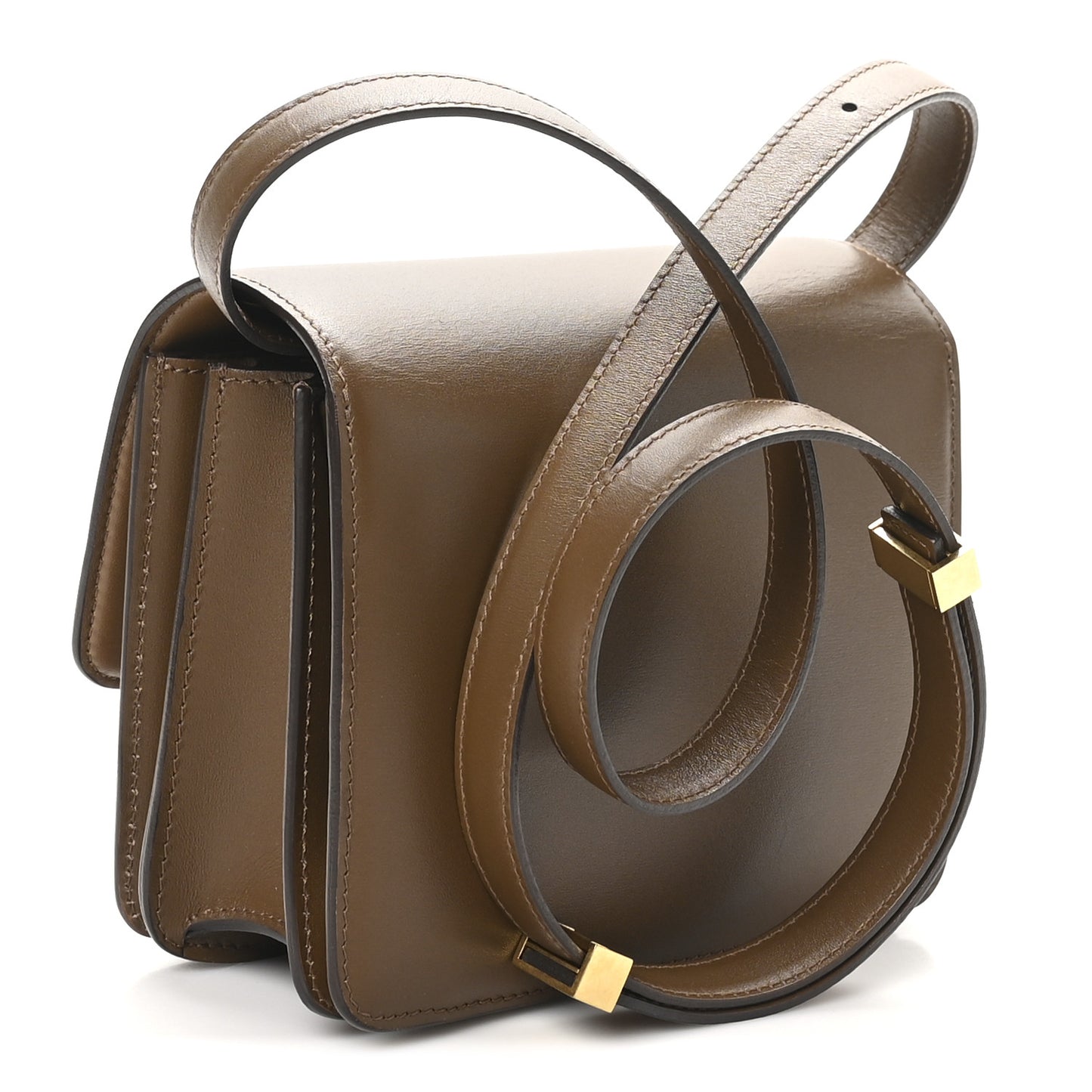Box Calfskin Small Classic Box Flap Bag Camel