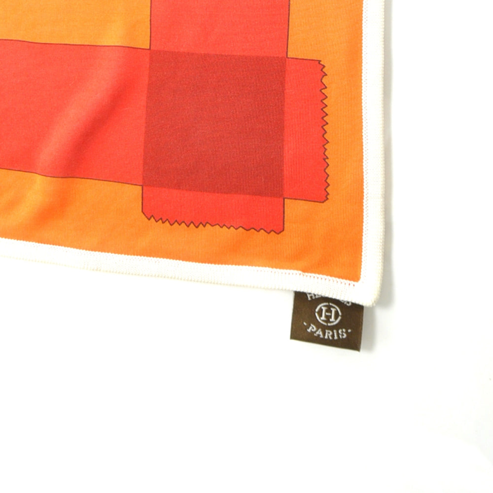 Silk Jersey Tout en Carre Scarf 90 Orange