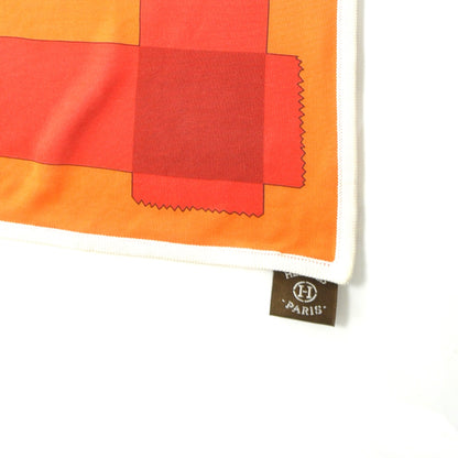Hermes Silk Jersey Tout en Carre Scarf 90 Orange 5 of 5