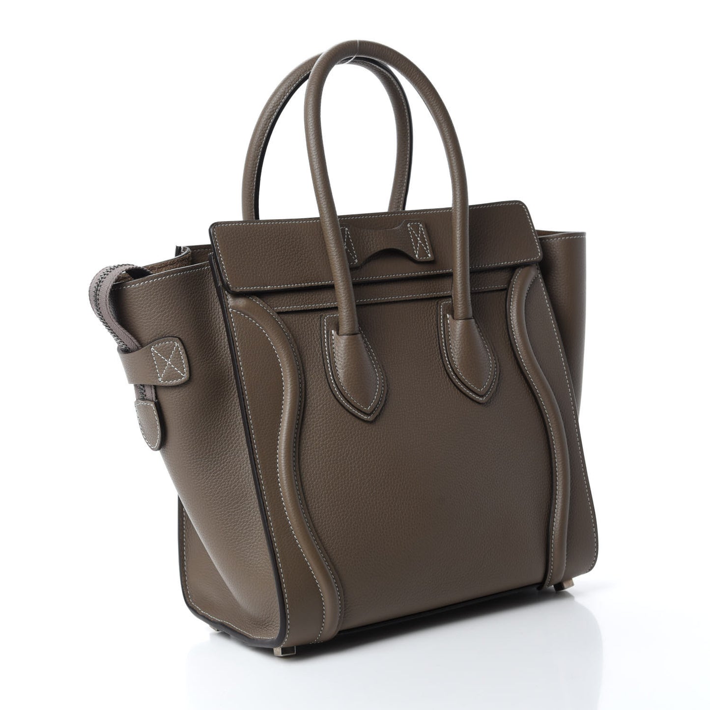 Drummed Calfskin Micro Luggage Souris