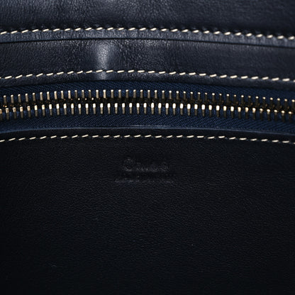 Chloe Felt Shiny Calfskin Medium Woody Ribbon Tote Obscure Navy 6 of 10