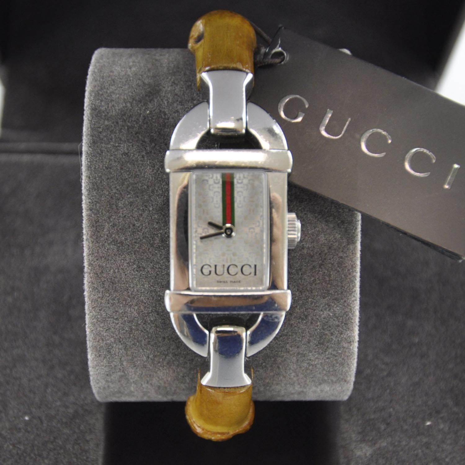 Gucci Stainless Steel Bamboo 16mm 6800L Quartz Watch 7 of 9