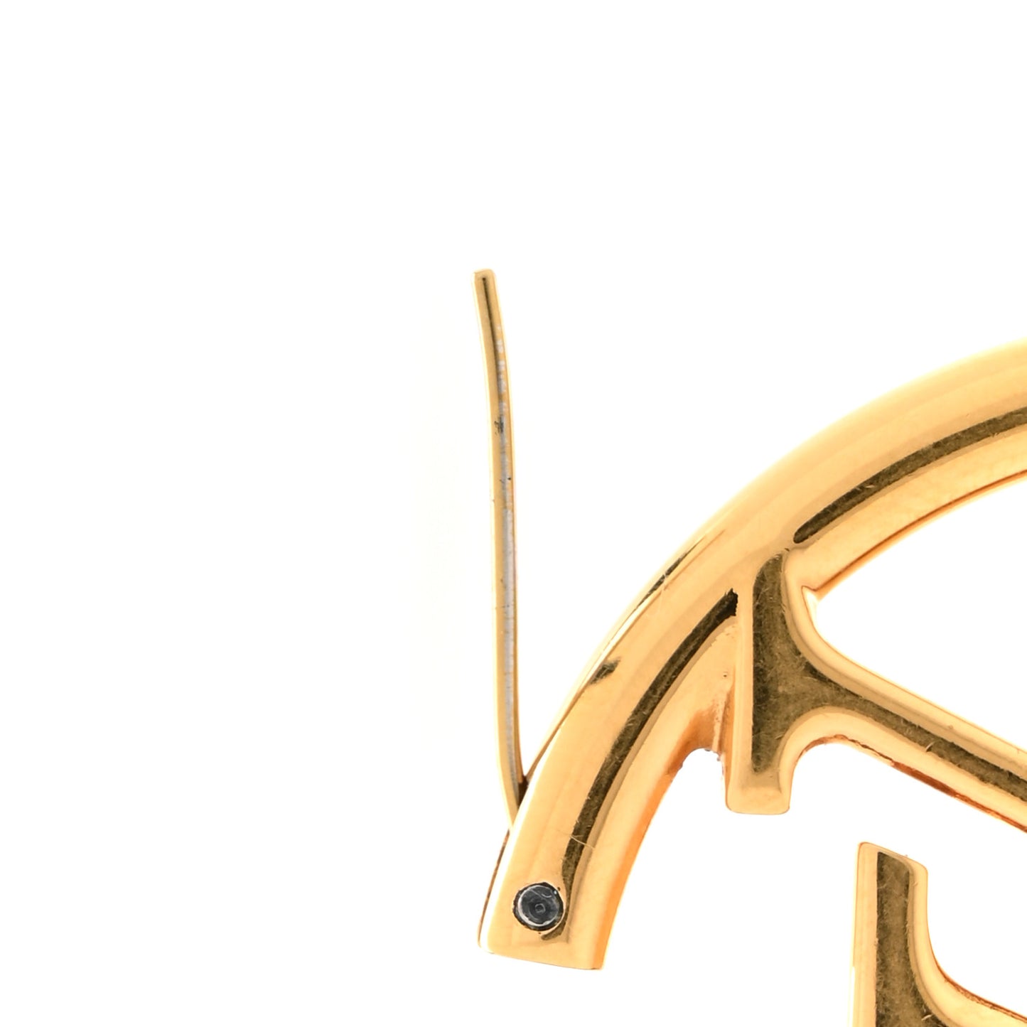 Metal Louise Hoop Earrings Gold