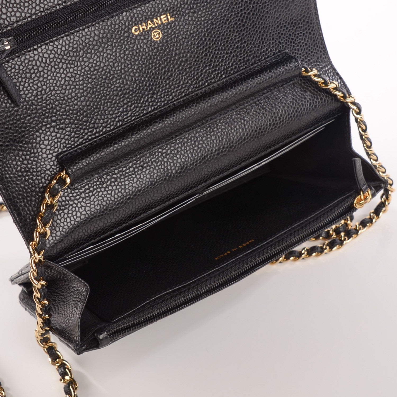 Chanel Caviar Quilted Wallet On Chain WOC Black 6 of 9