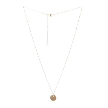 David Yurman 18K Yellow Gold Diamond Initial N Charm Necklace 3 of 6