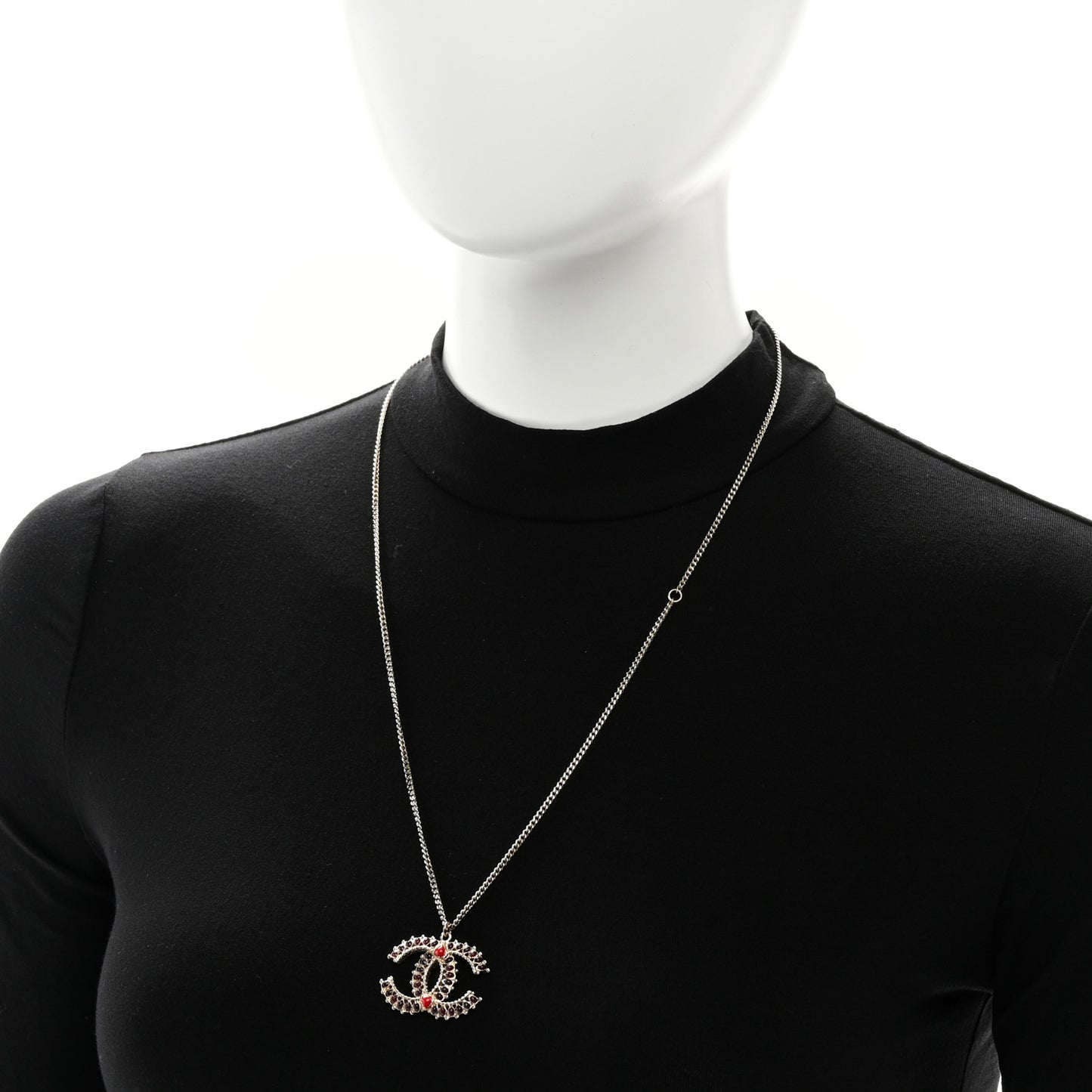 Resin CC Necklace Gold Red Burgundy