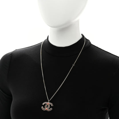 Chanel Resin CC Necklace Gold Red Burgundy 2 of 5