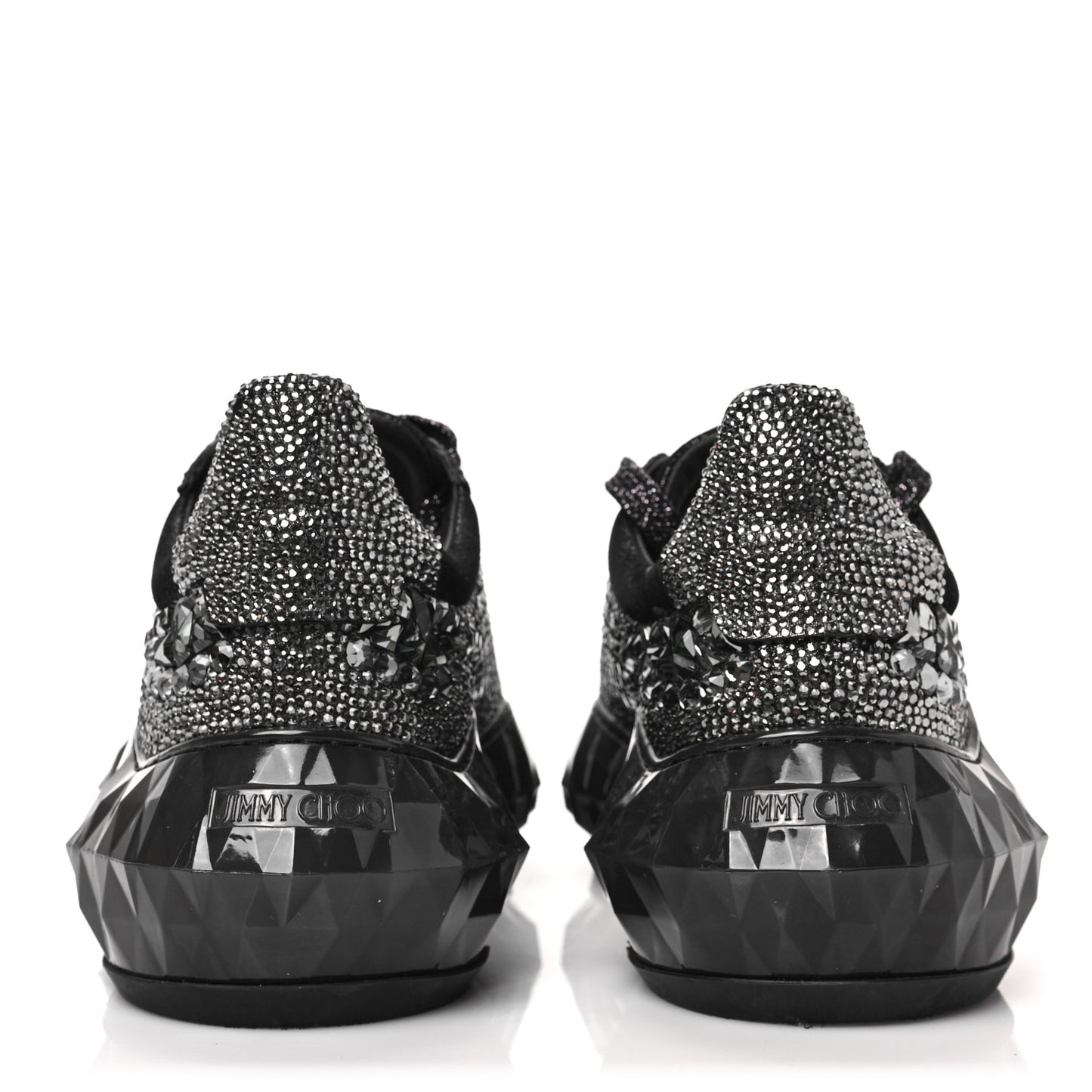 Crystal Womens Diamond F Low Top Sneaker 36.5 Black