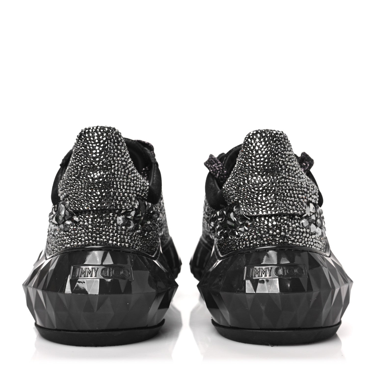 Jimmy Choo Crystal Womens Diamond F Low Top Sneaker 36.5 Black 5 of 8