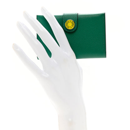 Hermes Evercolor R.M.S Card Holder Vert Vertigo Jaune De Naples 2 of 6