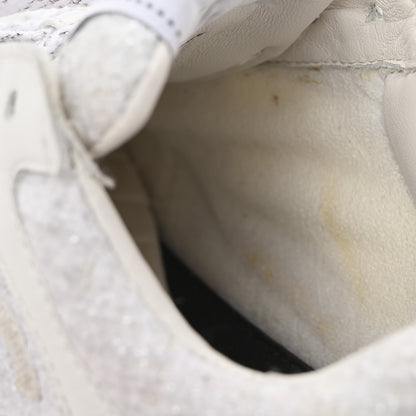 Chanel Painted Iridescent Cotton Tweed Suede Calfskin Womens CC Sneakers 35.5 White Silver Multicolor 9 of 9