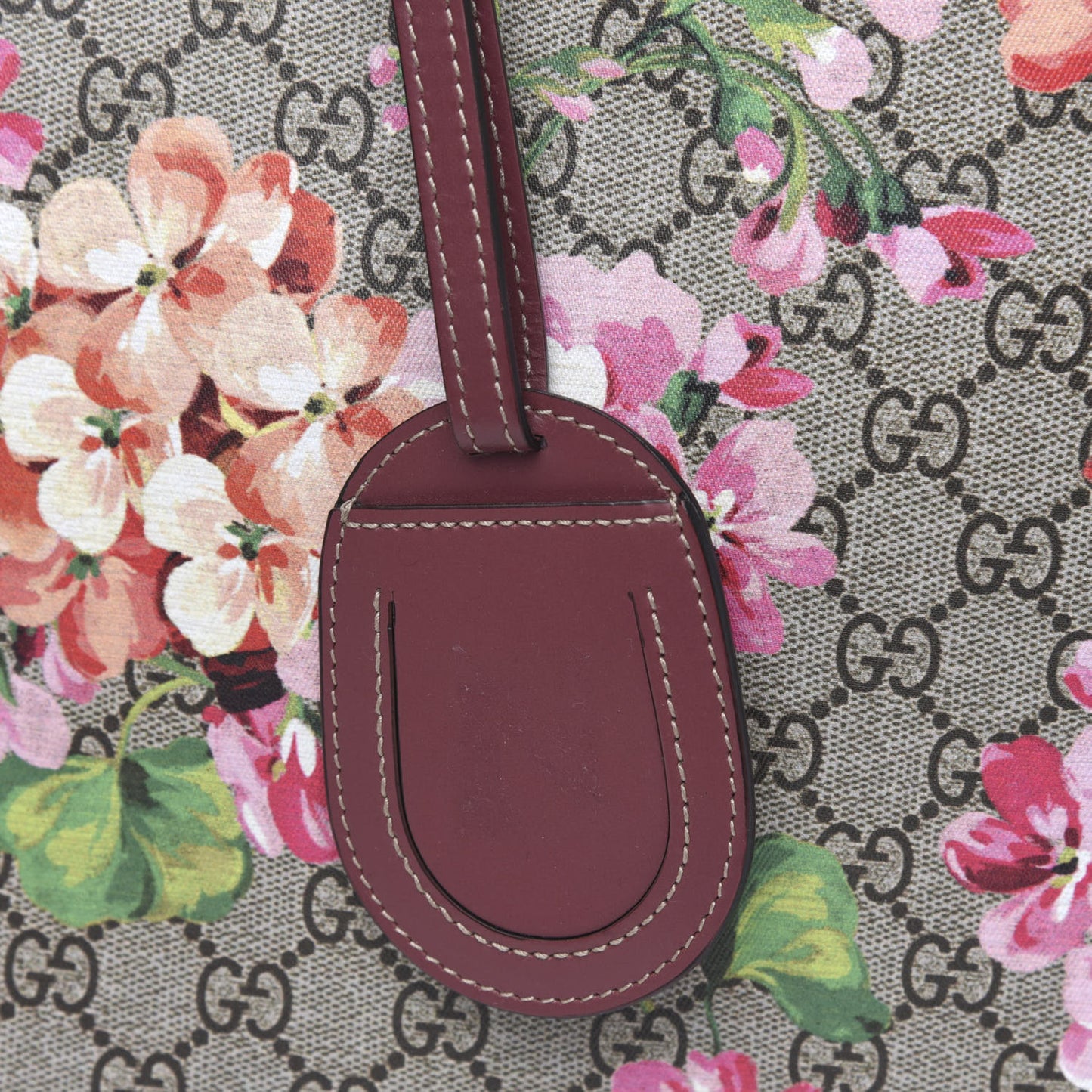 GG Supreme Monogram Blooms Medium Reversible Tote Beige Multicolor Dry Rose