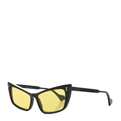 Gucci Acetate Cat Eye Sunglasses GG0626S Black Yellow 1 of 7