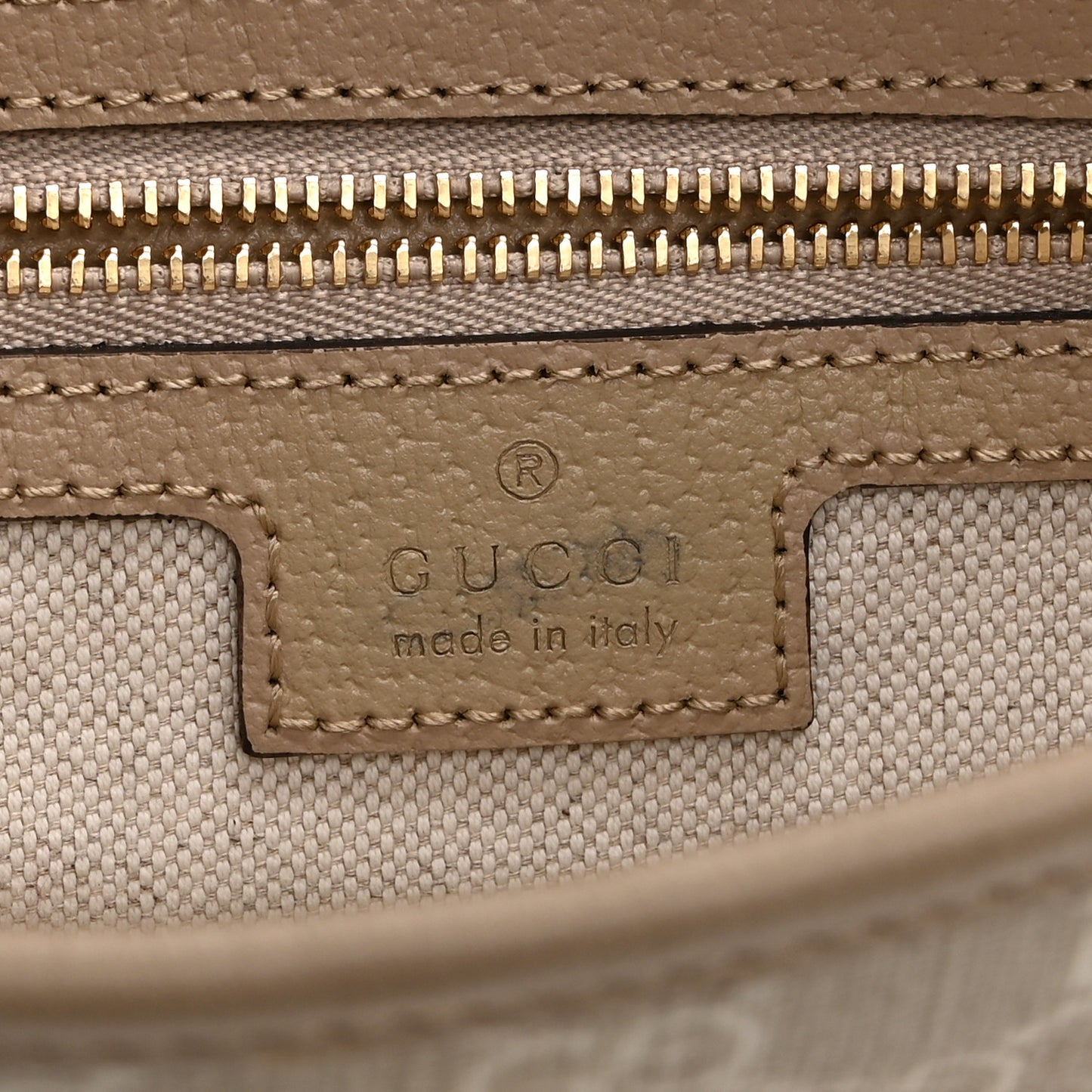 GG Supreme Monogram Textured Dollar Calfskin Web Small Jackie 1961 Hobo Beige Mystic White Oatmeal