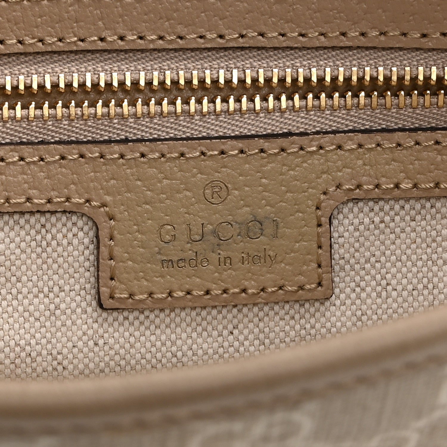 Gucci GG Supreme Monogram Textured Dollar Calfskin Web Small Jackie 1961 Hobo Beige Mystic White Oatmeal 6 of 11
