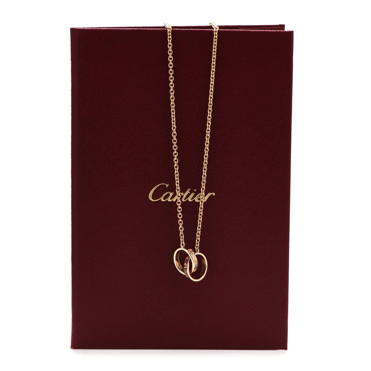 18K Yellow Gold Interlocking LOVE Necklace