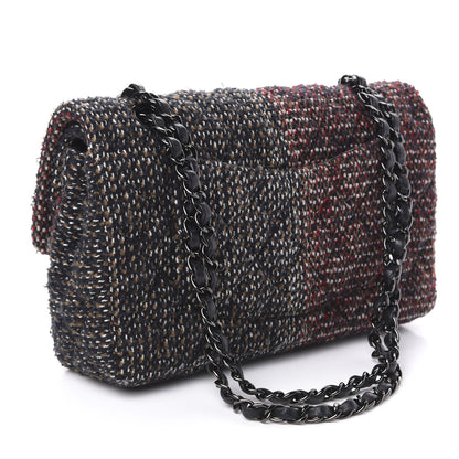 Chanel Tweed Quilted Medium Double Flap Multicolor 3 of 10