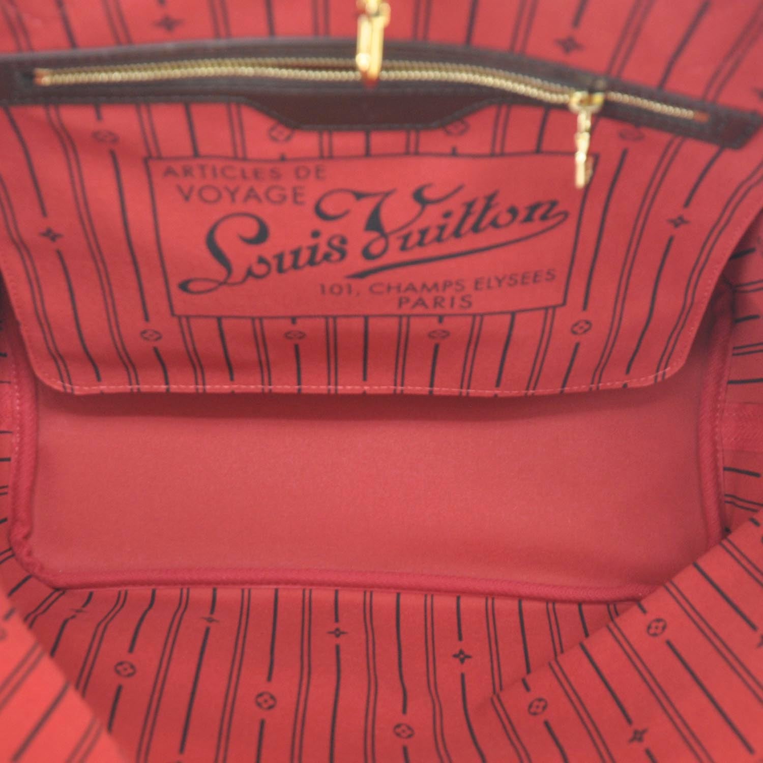 Louis Vuitton Damier Ebene Neverfull MM 7 of 9