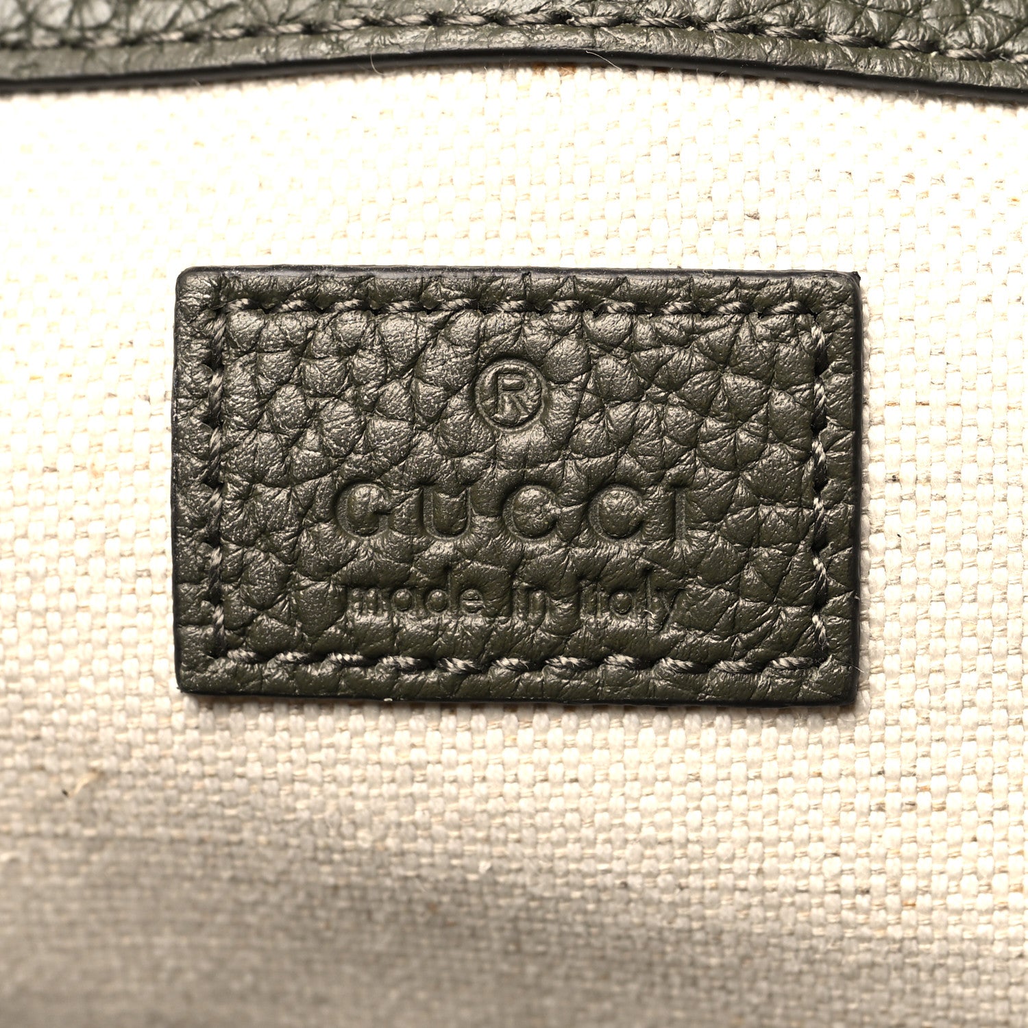 Gucci Piuma Calfskin Jumbo GG Embossed Double Buckle Backpack Vintage Olive 6 of 10