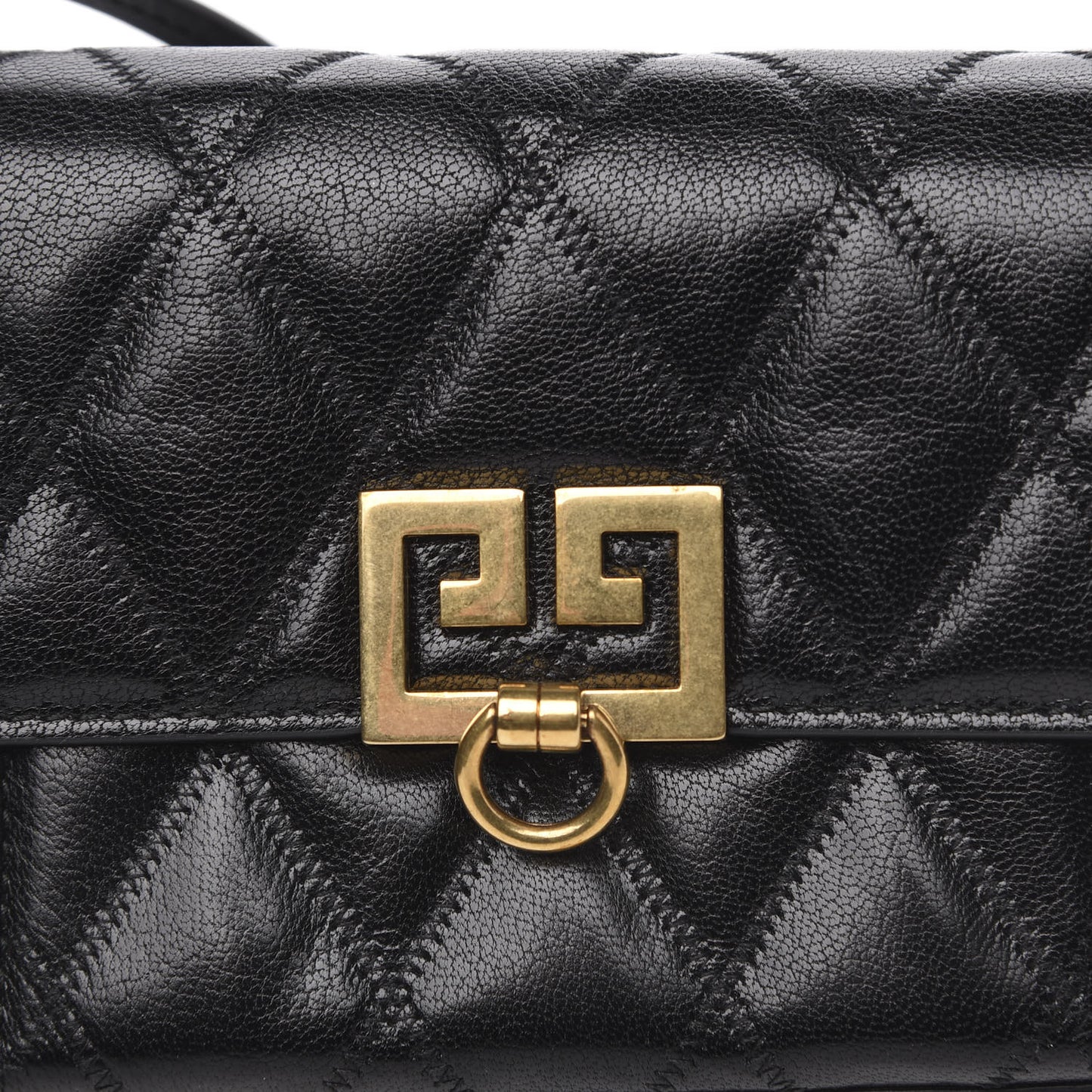 Goatskin Quilted GV3 Mini Pocket Convertible Bag Black