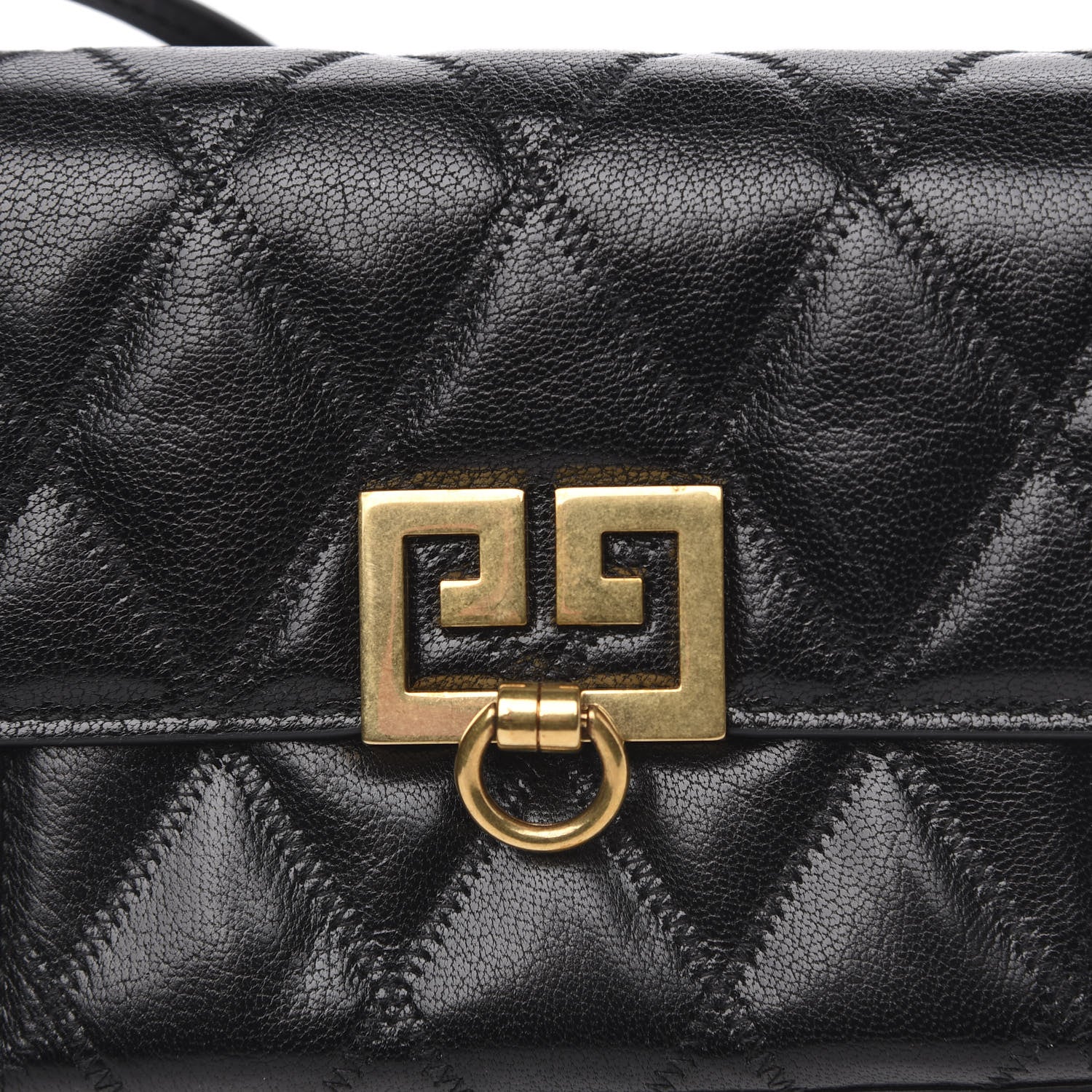 Givenchy Goatskin Quilted GV3 Mini Pocket Convertible Bag Black 9 of 11
