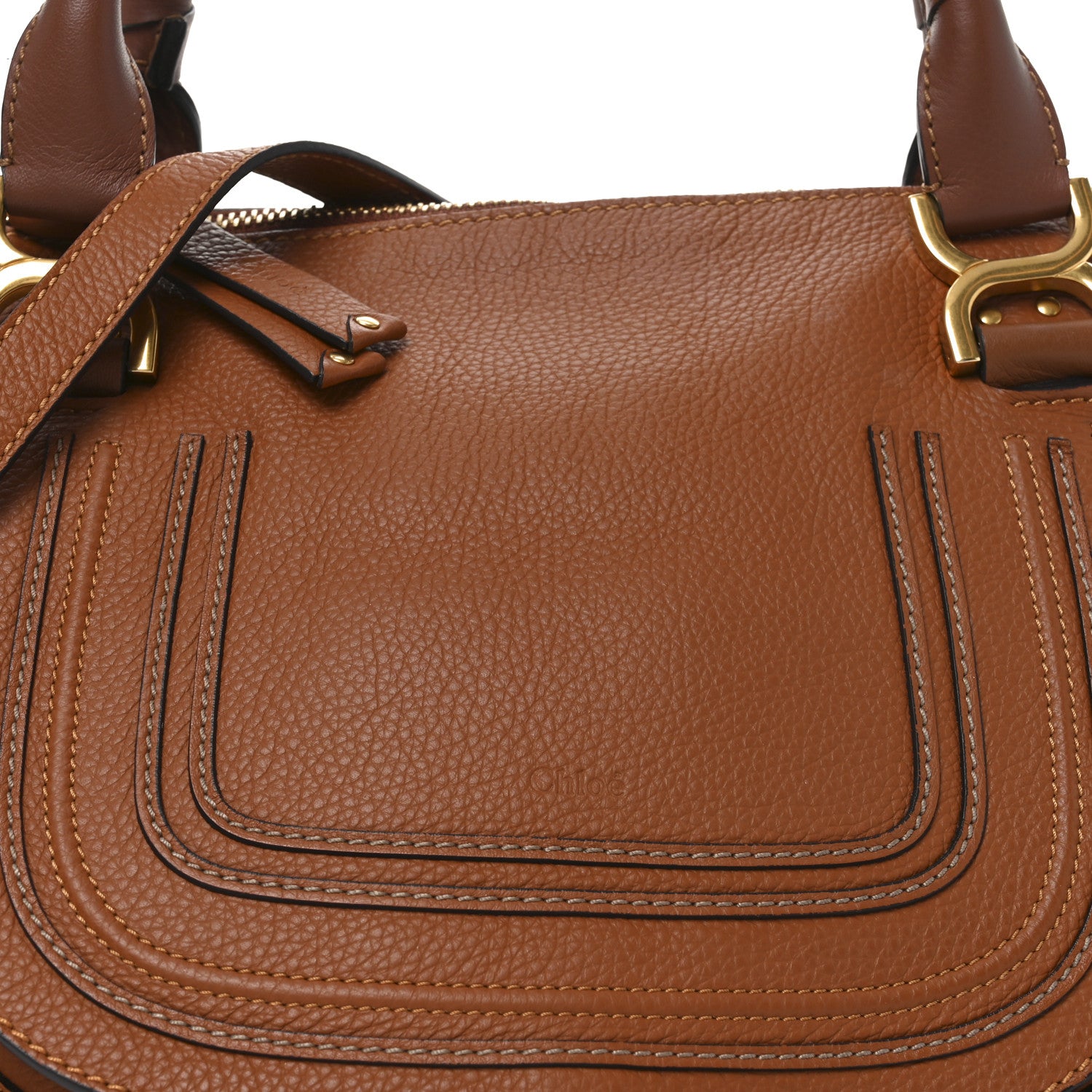 Chloe Calfskin Medium Marcie Satchel Tan 7 of 9