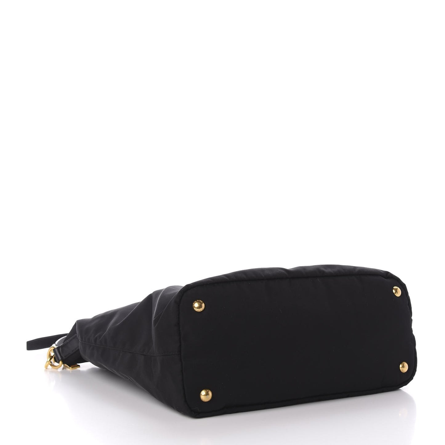 Tessuto Nylon Saffiano Shopping Tote Black