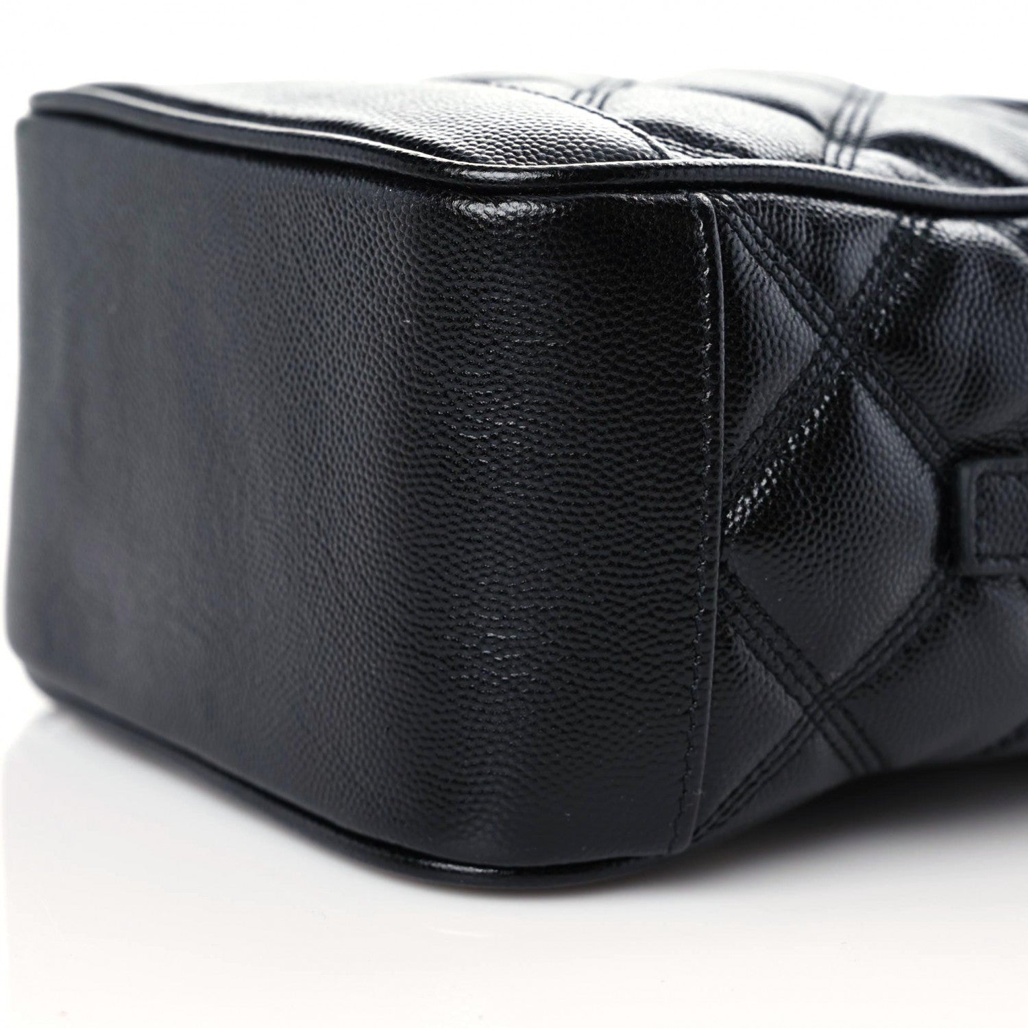 Saint Laurent Grain de Poudre Quilted 80's Vanity Bag Black 6 of 9
