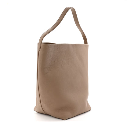 The Row Grained Calfskin Large N/S Park Tote Dark Taupe 3 of 9