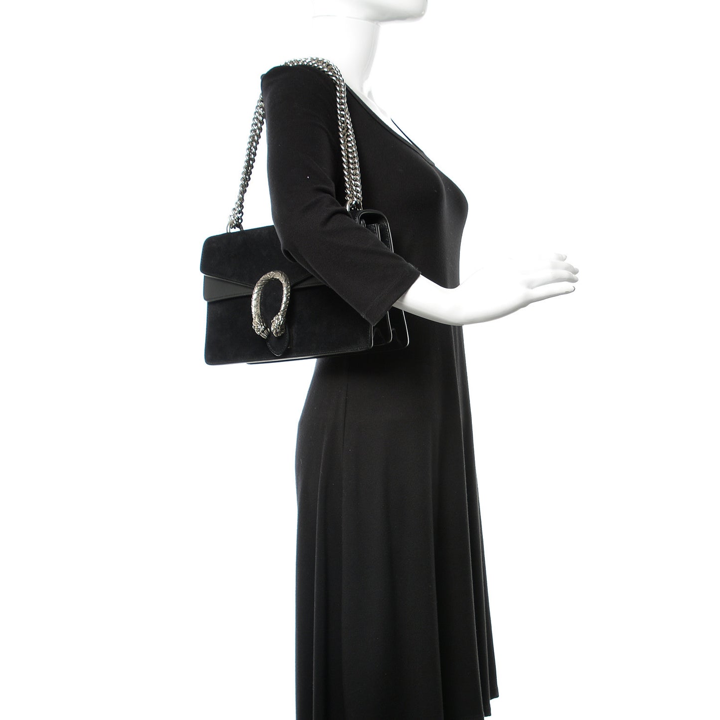 Suede Small Dionysus Shoulder Bag Black