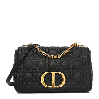 Christian Dior Calfskin Cannage Medium Caro Bag Black 1 of 10