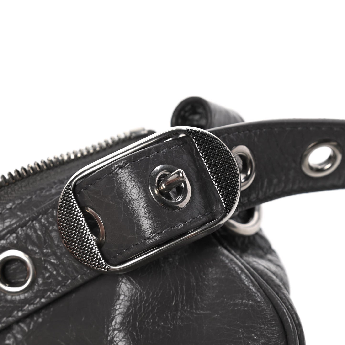 Agneau Arena Le Cagole Shoulder Bag XS Dark Grey