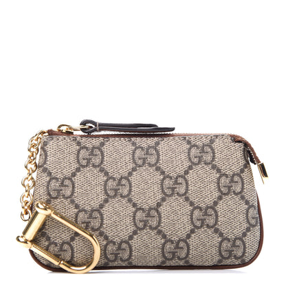 Gucci GG Supreme Monogram Key Case Brown 1 of 9