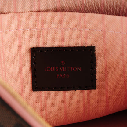 Louis Vuitton Damier Ebene Neverfull MM GM Pochette Rose Ballerine 6 of 7