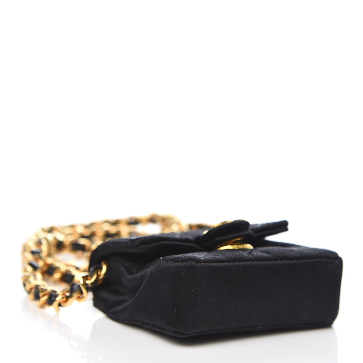 Chanel Satin Quilted Micro Mini Flap Black 5 of 9