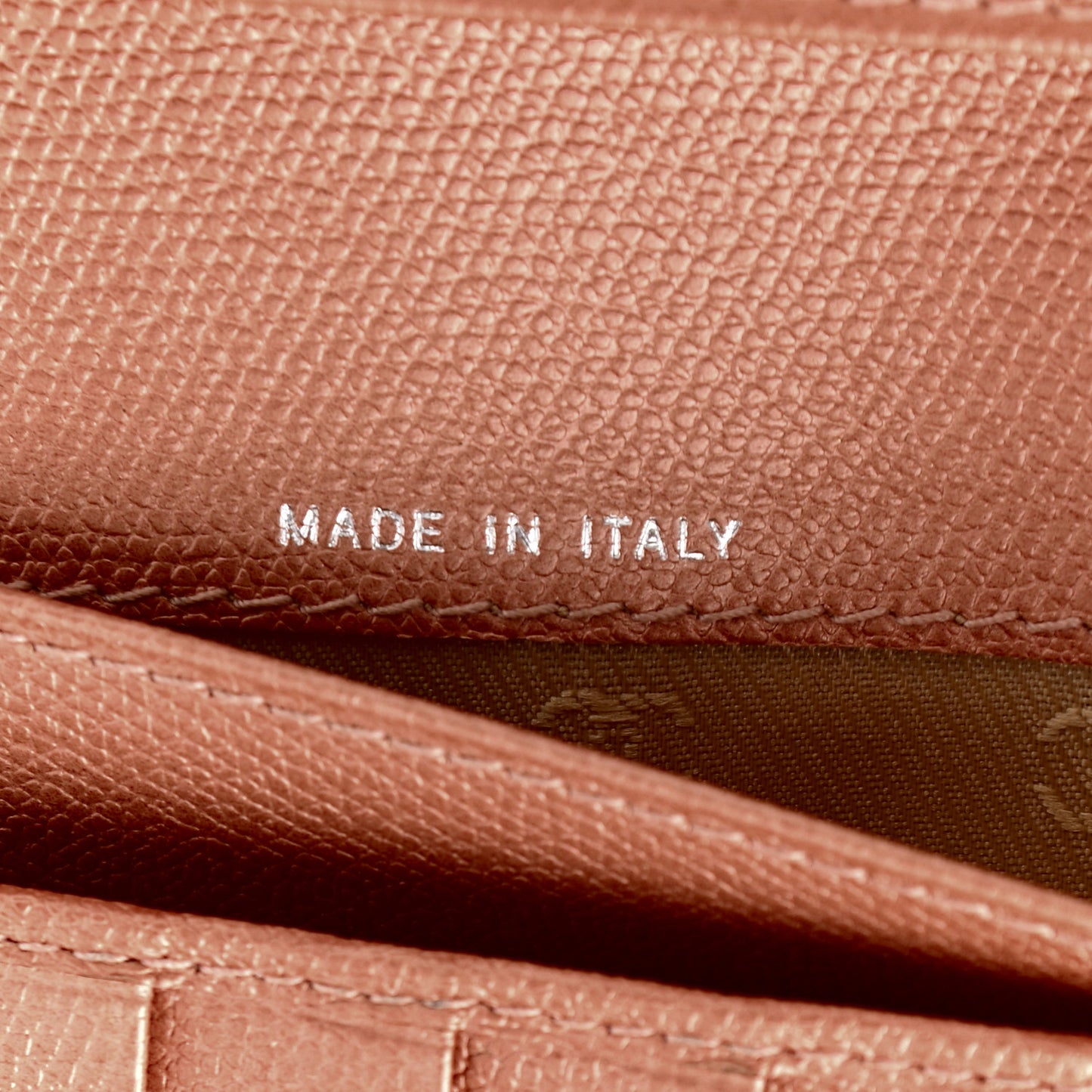 Grained Calfskin CC Button Wallet