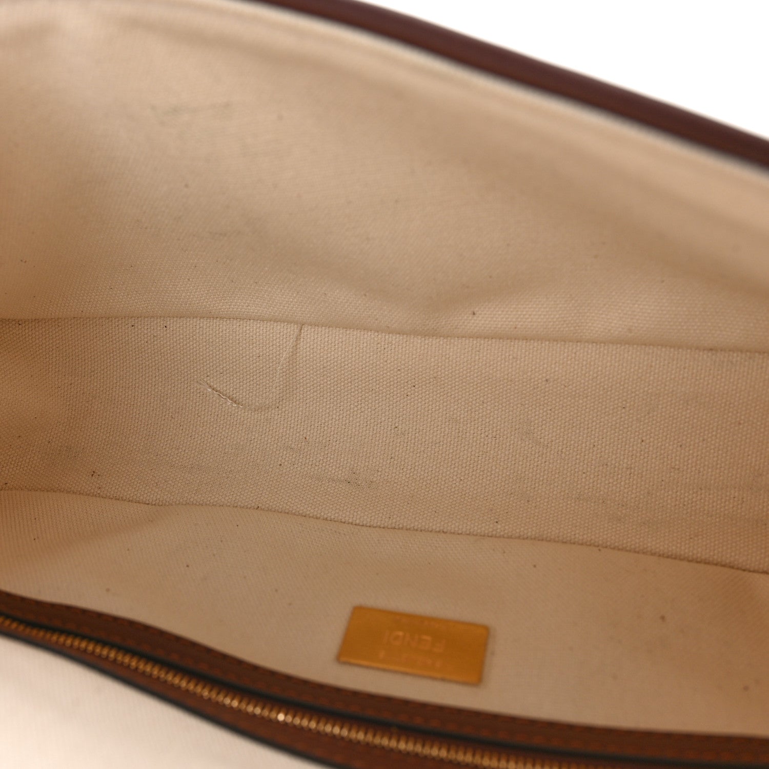 Fendi X SARA COLEMAN Canvas Vitello King Seta FF Fish Eye Embroidered Baguette Grezzo Multicolor Ghianda 5 of 11