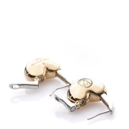 Louis Vuitton LV Crazy In Lock Earrings Gold Silver 4 of 4