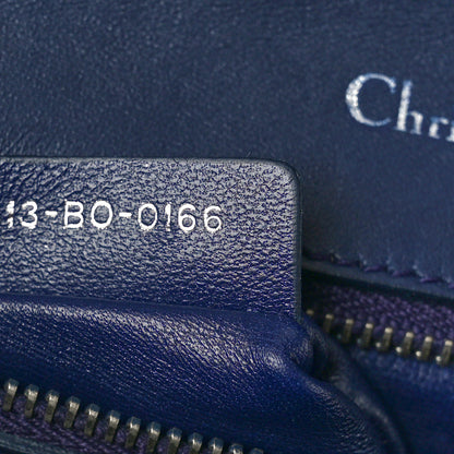 Christian Dior Metallic Patent Micro-Cannage Gradient Small Diorama Flap Bag Silver Blue 7 of 12
