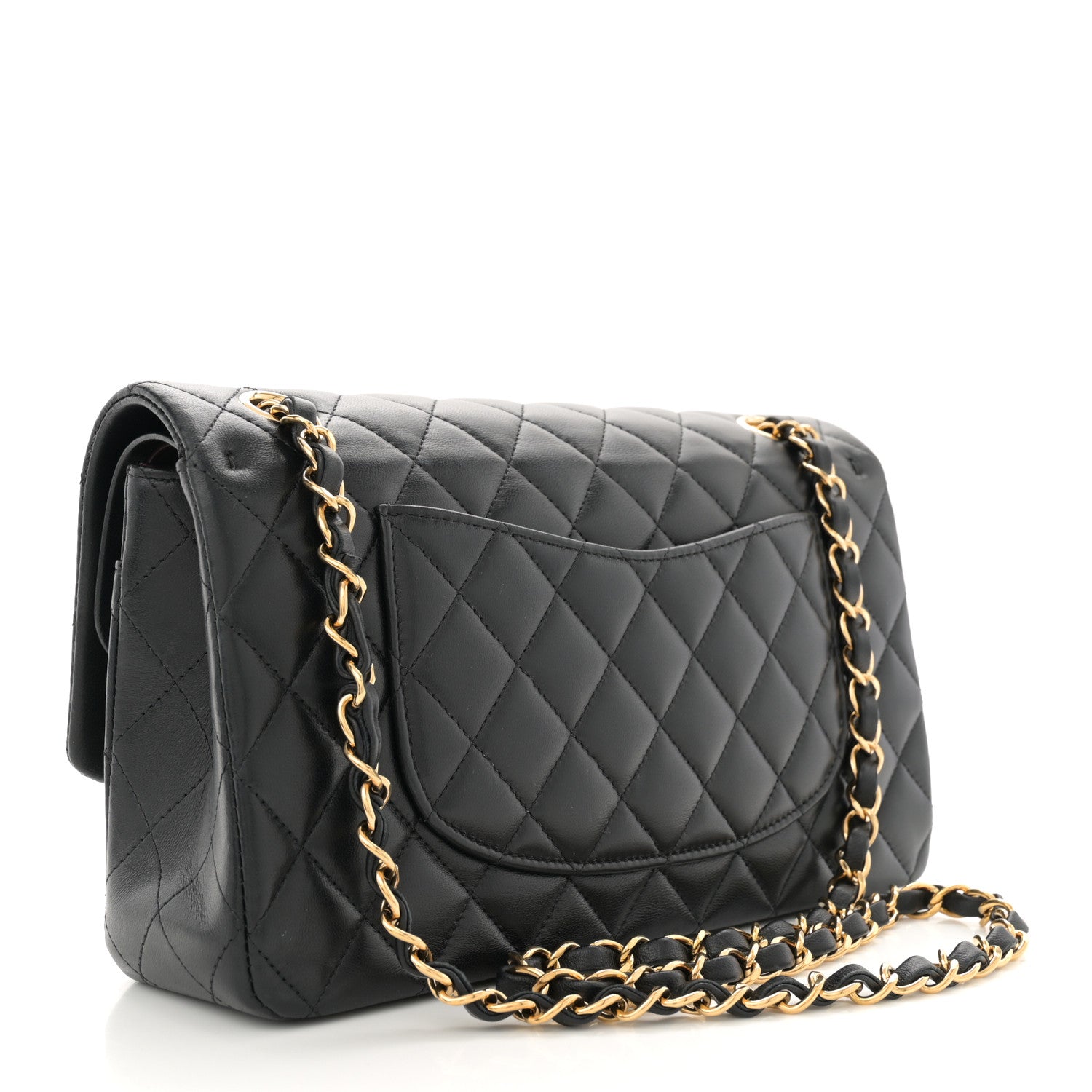 Chanel Lambskin Quilted Medium Double Flap Black 2 of 14