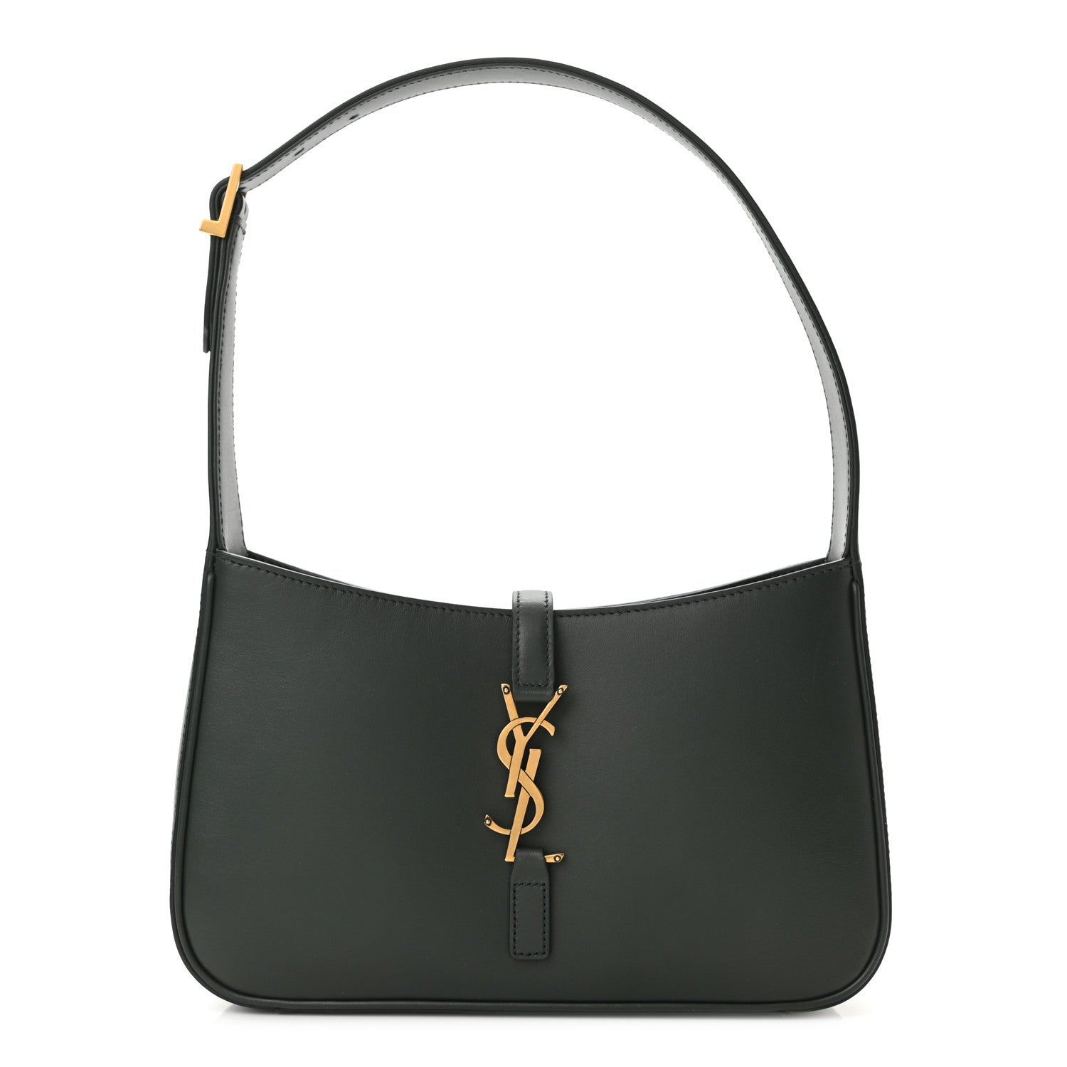 Saint Laurent Smooth Calfskin Le 5 A 7 Hobo Vert Fonce 1 of 10